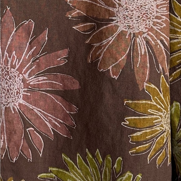 Fresh Produce linen top, loose, flowy, floral, multicolor, fall - Picture 5 of 9